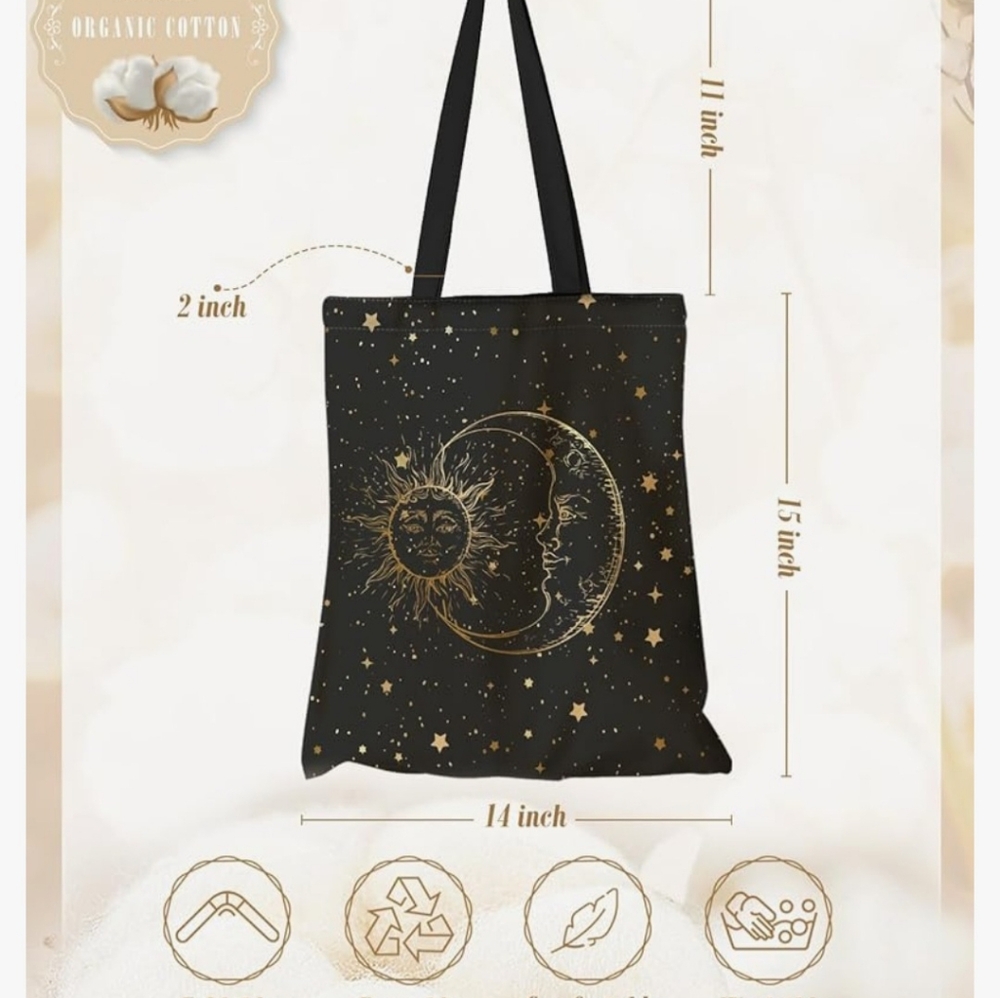 Mysterious Sky Canvas Tote Bag - Picture 4 of 4